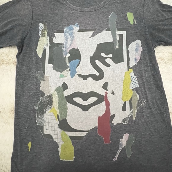 Obey Giant , Andre the Giant Shepard Fairey Abstract Print T Shirt - no tag - Picture 1 of 9